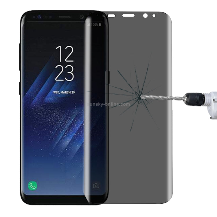For Galaxy S8+ / G9550 0.3mm 9H Surface Hardness 3D Curved Privacy Anti-glare Full Screen Tempered Glass Screen Protector - Galaxy Tempered Glass by buy2fix | Online Shopping UK | buy2fix
