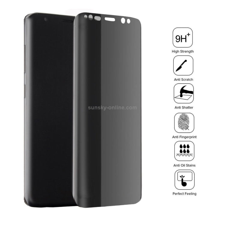 For Galaxy S8+ / G9550 0.3mm 9H Surface Hardness 3D Curved Privacy Anti-glare Full Screen Tempered Glass Screen Protector - Galaxy Tempered Glass by buy2fix | Online Shopping UK | buy2fix