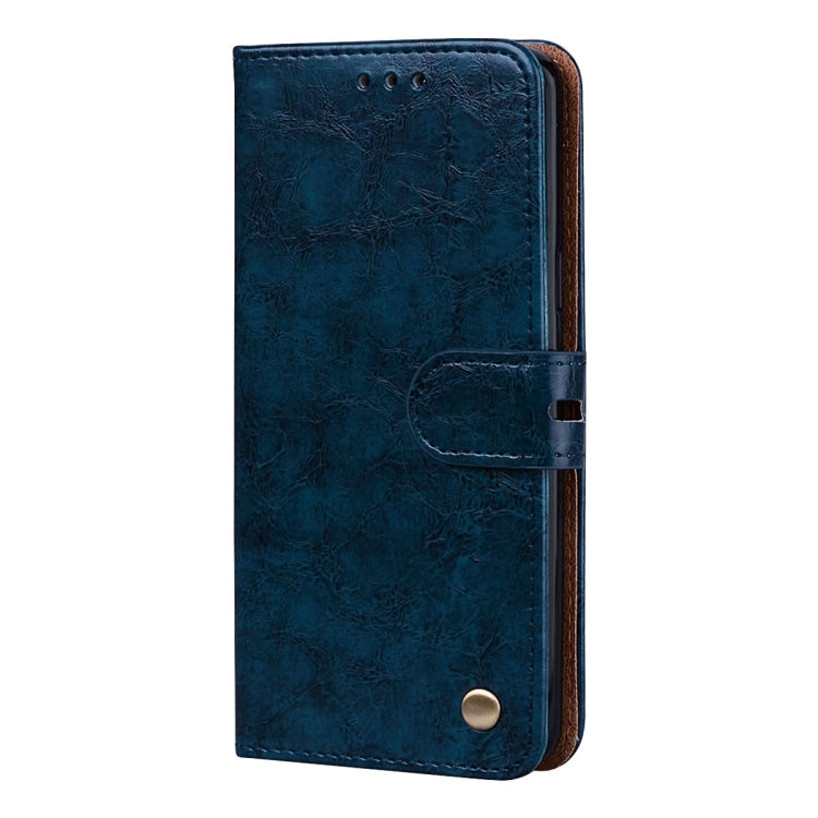 For Galaxy S9 Oil Wax Texture Horizontal Flip Leather Case with Holder & Card Slots & Wallet(Blue) by buy2fix