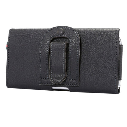 Universal Litchi Texture Vertical Flip Thwartwise PU Leather Case / Waist Bag with Back Splint & Card Slots & 15cm Lanyard for Galaxy S7 Edge & S7 & S6 Edge & S6, Huawei P9 & P9 Lite & P9 Plus & Sony ... 5, Xiaomi Redmi 4, Size: 15.5 x 8 x 1.8 cm (Black) by buy2fix