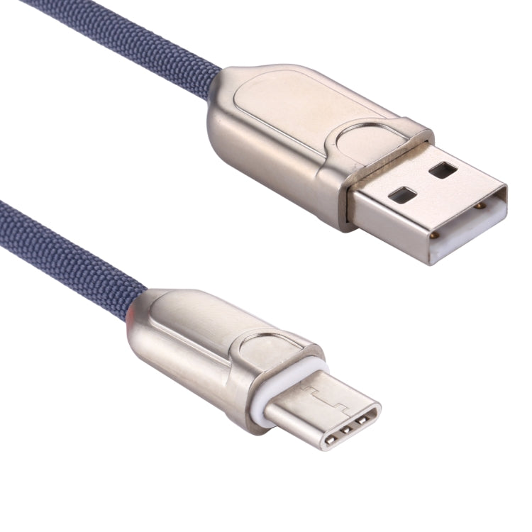 1m 2A USB-C / Type-C to USB 2.0 Data Sync Quick Charger Cable(Blue) by buy2fix