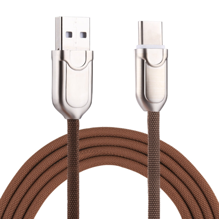 1m 2A USB-C / Type-C to USB 2.0 Data Sync Quick Charger Cable(Brown) by buy2fix