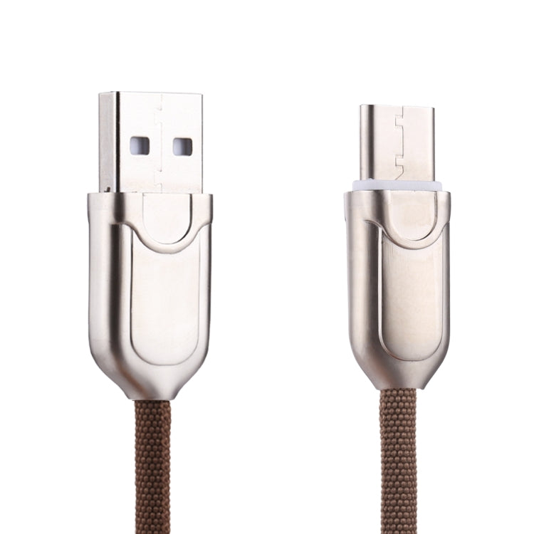 1m 2A USB-C / Type-C to USB 2.0 Data Sync Quick Charger Cable(Brown) by buy2fix