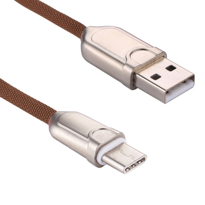 1m 2A USB-C / Type-C to USB 2.0 Data Sync Quick Charger Cable(Brown) by buy2fix