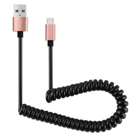 30cm to 100cm High Speed Spring Style Micro USB to USB 2.0 Flexible Elastic Spring Coiled Cable USB Data Sync Cable , For Galaxy, Huawei, Xiaomi, LG, HTC, Sony and Other Smart Phones(Rose Gold) - Micro USB Cable by buy2fix | Online Shopping UK | buy2fix