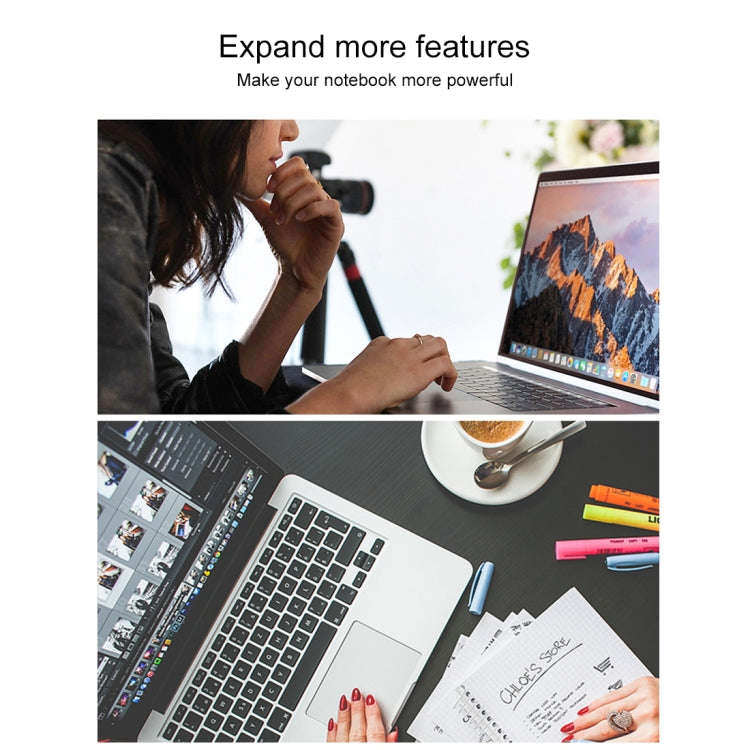 Double USB-C / Type-C to PD Port + USB 3.0 + HDMI Multifunctional Extension HUB Adapter by buy2fix