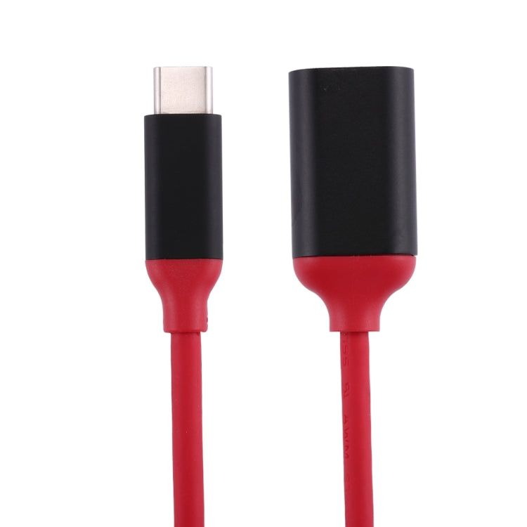 15cm Aluminum Alloy Head USB-C / Type-C 3.1 Male to USB 3.0 Female OTG Converter Adapter Cable(Red) by buy2fix