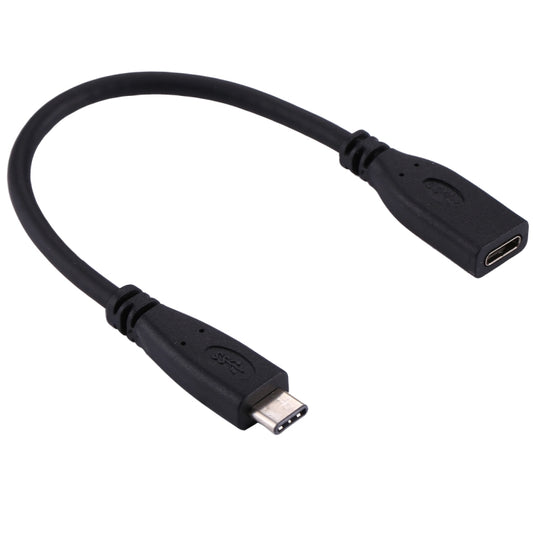 20cm USB-C / Type-C 3.1 Male to USB-C / Type-C Female Connector Adapter Cable(Black) by buy2fix