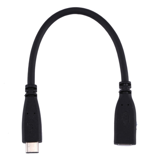 20cm USB-C / Type-C 3.1 Male to USB-C / Type-C Female Connector Adapter Cable(Black) by buy2fix