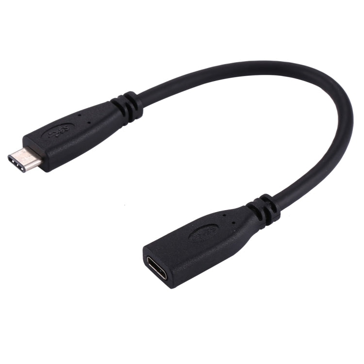 20cm USB-C / Type-C 3.1 Male to USB-C / Type-C Female Connector Adapter Cable(Black) by buy2fix