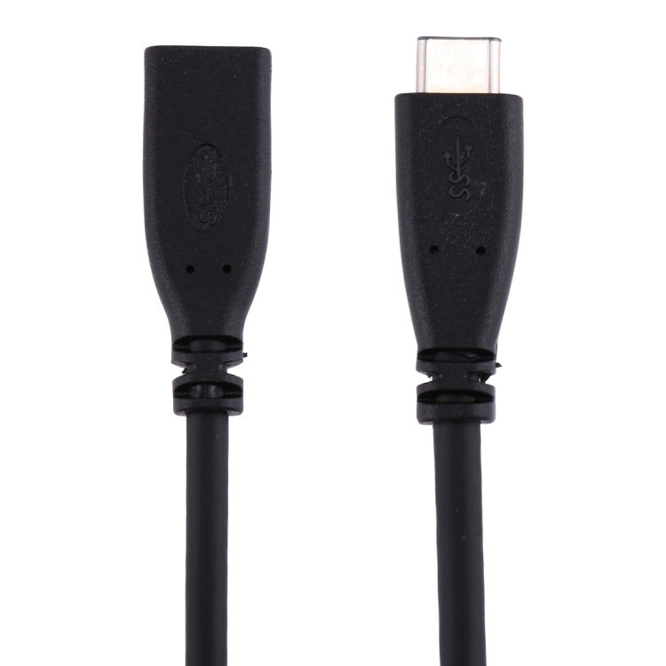 20cm USB-C / Type-C 3.1 Male to USB-C / Type-C Female Connector Adapter Cable(Black) by buy2fix