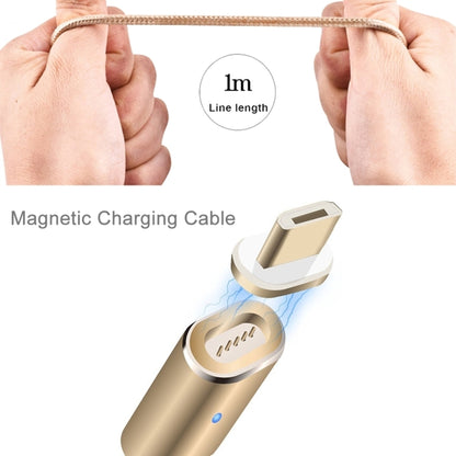 1M Woven Style 2.4A Micro USB to USB Data Sync Charging Cable Intelligent Metal Magnetism Cable, For Samsung, HTC, Sony, Huawei, Xiaomi, Meizu and other Android Devices(Gold) - Charging Cable & Head by buy2fix | Online Shopping UK | buy2fix