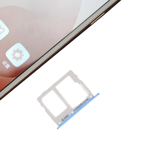 Plateau de carte SIM + plateau de carte SIM/Micro SD pour Galaxy C7 Pro/C7010 et C5 Pro/C5010 (bleu)