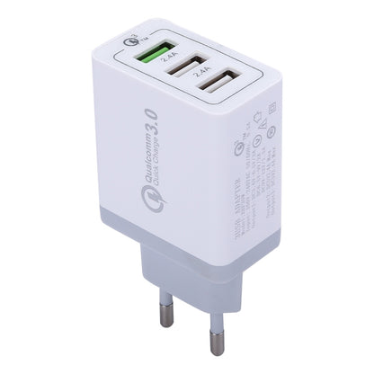 XHF30W 3 QC3.0 USB Fast Charging Wall Charger, EU Plug - USB Charger by buy2fix | Online Shopping UK | buy2fix