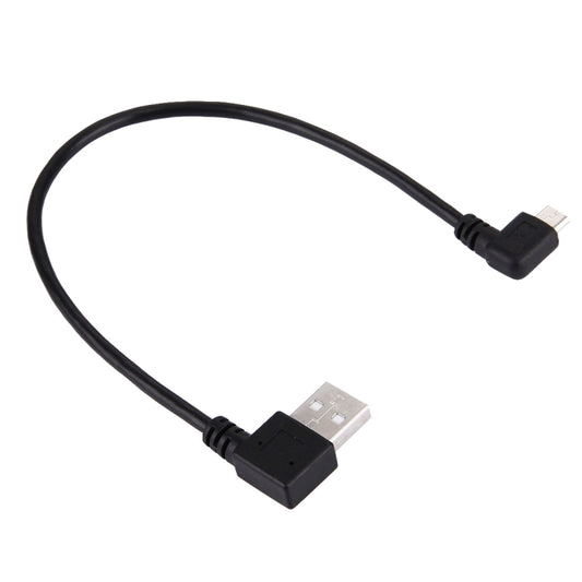 20cm USB 2.0 Male Bent Right Turn Reversion 90 Degrees to Micro USB Male Bent Data Charging Cable, For Samsung / Huawei / Xiaomi / Meizu / LG / HTC and Other Smartphones by buy2fix