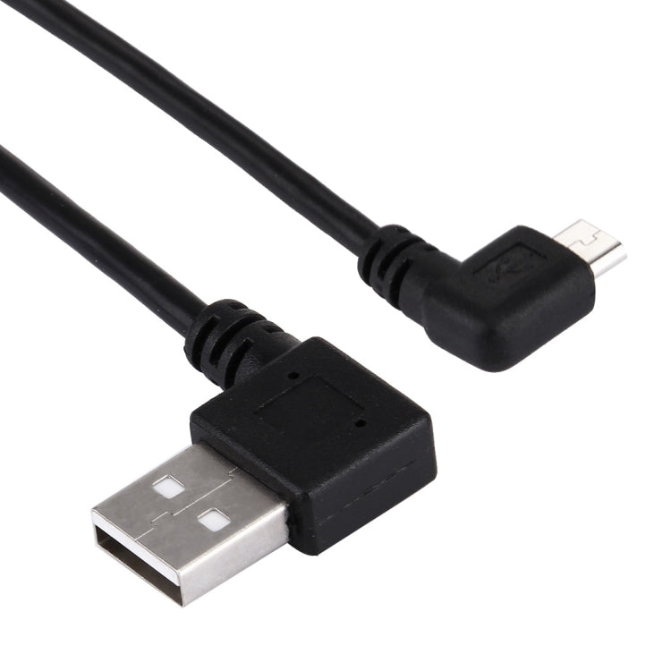 20cm USB 2.0 Male Bent Right Turn Reversion 90 Degrees to Micro USB Male Bent Data Charging Cable, For Samsung / Huawei / Xiaomi / Meizu / LG / HTC and Other Smartphones by buy2fix