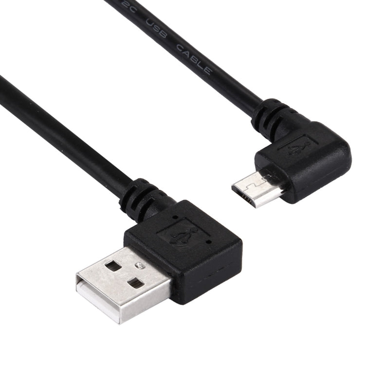 20cm USB 2.0 Right Turn Elbow to Micro USB Elbow Data Cable by buy2fix