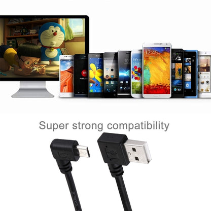 20cm USB 2.0 Right Turn Elbow to Micro USB Elbow Data Cable by buy2fix