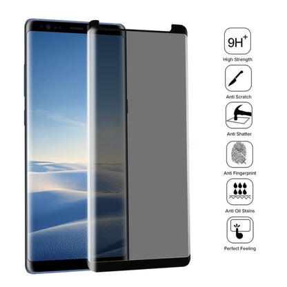 For Galaxy Note 8 0.26mm 9H Surface Hardness 3D Curved Privacy Anti-glare Non-full Screen Tempered Glass Screen Protector(Black) - Galaxy Tempered Glass by buy2fix | Online Shopping UK | buy2fix
