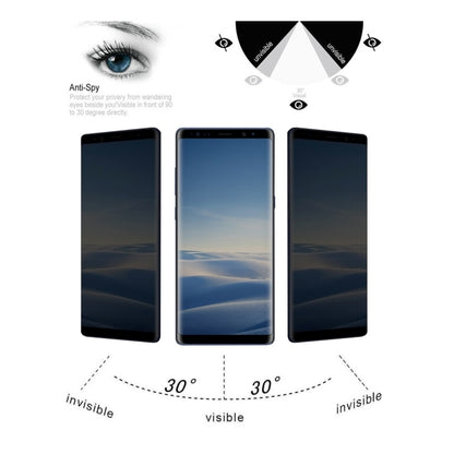 For Galaxy Note 8 0.26mm 9H Surface Hardness 3D Curved Privacy Anti-glare Non-full Screen Tempered Glass Screen Protector (Transparent) - Galaxy Tempered Glass by buy2fix | Online Shopping UK | buy2fix
