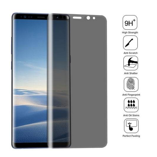 For Galaxy Note 8 0.26mm 9H Surface Hardness 3D Curved Privacy Anti-glare Full Screen Tempered Glass Screen Protector (Transparent) - Galaxy Tempered Glass by buy2fix | Online Shopping UK | buy2fix