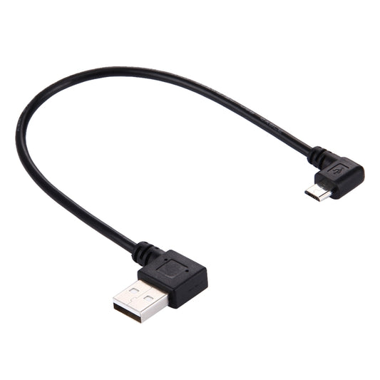 20cm USB 2.0 Left Turn Elbow to Micro USB Elbow Data Cable by buy2fix
