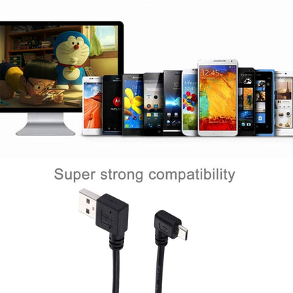 20cm USB 2.0 Left Turn Elbow to Micro USB Elbow Data Cable by buy2fix