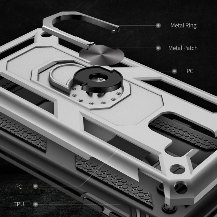 Armor Shockproof TPU + PC Protective Case for Galaxy J6 (2018), with 360 Degree Rotation Holder(Gold) by buy2fix