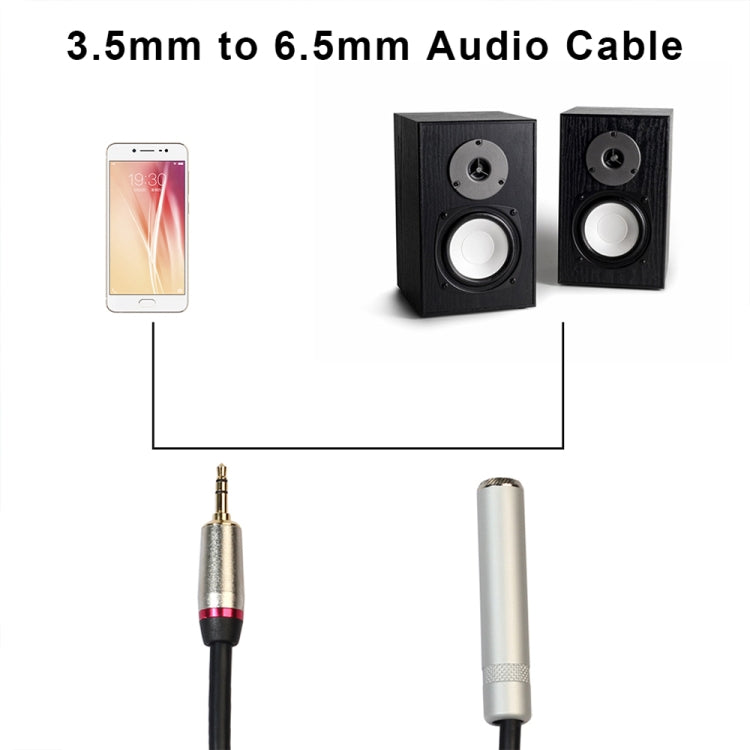 REXLIS TC128MF 3.5mm Male to 6.5mm Female Audio Adapter Cable, Length: 60cm - Audio Adapter by REXLIS | Online Shopping UK | buy2fix
