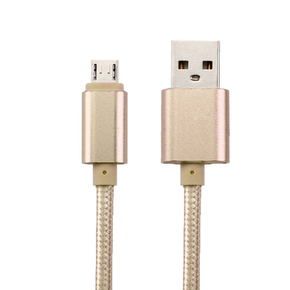 2m Woven Style Metal Head 84 Cores Micro USB to USB 2.0 Data / Charger Cable, For Samsung / Huawei / Xiaomi / Meizu / LG / HTC and Other Smartphones(Gold) by buy2fix