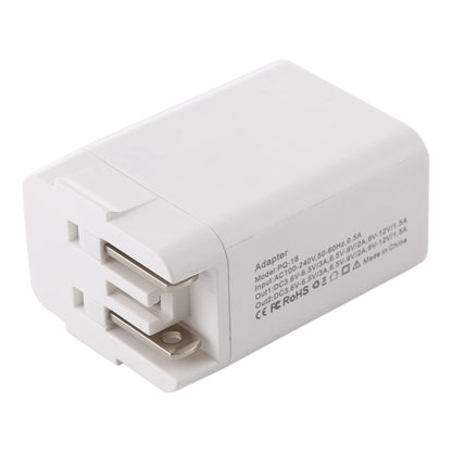 5 in 1 18W Power Adapter Plug Adapter Convertible US + UK + EU + AU Plug - Plug Adaptor by buy2fix | Online Shopping UK | buy2fix
