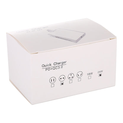 24W PD + QC3.0 Fast Charger Power Adapter Plug Adapter EU Plug - Plug Adaptor by buy2fix | Online Shopping UK | buy2fix