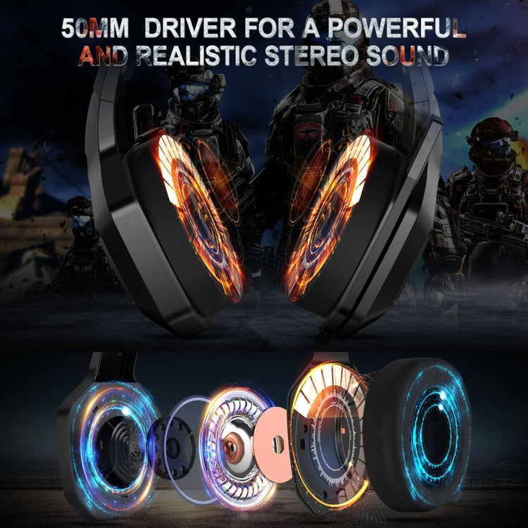ONIKUMA K10 3.5mm Computer Games Wired Headset with RGB LED Light by ONIKUMA