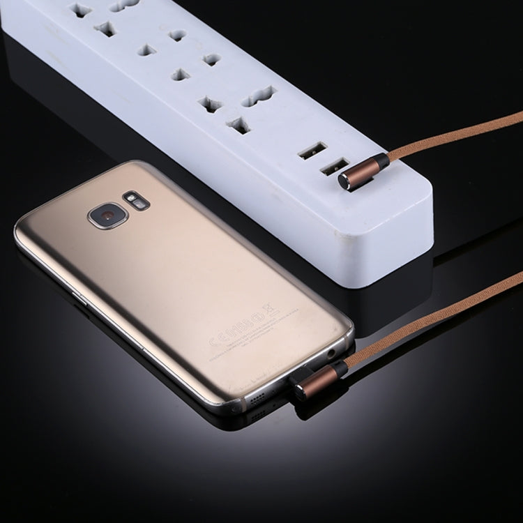 1m 2.4A Output USB to Micro USB Double Elbow Design Nylon Weave Style Data Sync Charging Cable, FFor Samsung, Huawei, Xiaomi, HTC, LG, Sony, Lenovo and other Smartphones(Coffee) by buy2fix