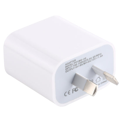 PD18W-A5 18W PD Power Adapter Wall Charger, AU Plug - USB Charger by buy2fix | Online Shopping UK | buy2fix