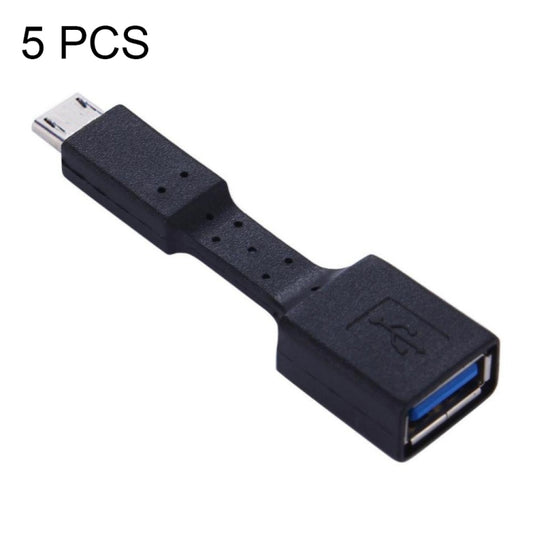 5 PCS Micro USB Male to USB 3.0 Female OTG Adapter (Black) by buy2fix