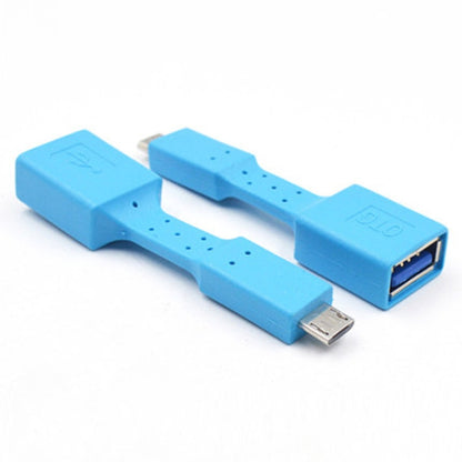 5 PCS Micro USB Male to USB 3.0 Female OTG Adapter (Blue) by buy2fix