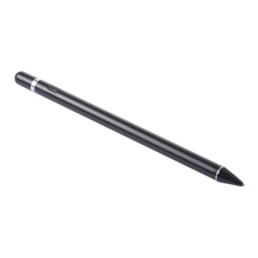 Long Universal Rechargeable Capacitive Touch Screen Stylus Pen with 2.3mm Superfine Metal Nib for iPhone, iPad, Samsung, and Other Capacitive Touch Screen Smartphones or Tablet PC(Black) - Stylus Pen by buy2fix | Online Shopping UK | buy2fix