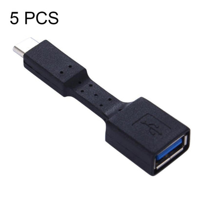 5 PCS USB-C / Type-C Male to USB 3.0 Female OTG Adapter (Black) by buy2fix