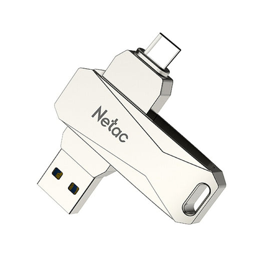 Netac U782C 32GB USB-C / Type-C + USB 3.0 360 Degrees Rotation Zinc Alloy Flash Drive OTG U Disk by Netac