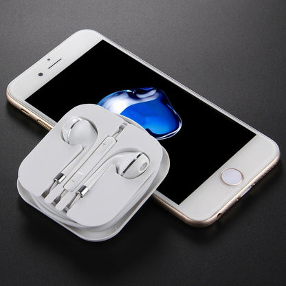 White Wire Body 3.5mm In-Ear Earphone with Line Control & Mic(Silver) - Normal Style Earphone by buy2fix | Online Shopping UK | buy2fix