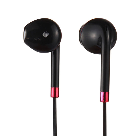 Black Wire Body 3.5mm In-Ear Earphone with Line Control & Mic, For iPhone, Galaxy, Huawei, Xiaomi, LG, HTC and Other Smart Phones(Red) - Normal Style Earphone by buy2fix | Online Shopping UK | buy2fix