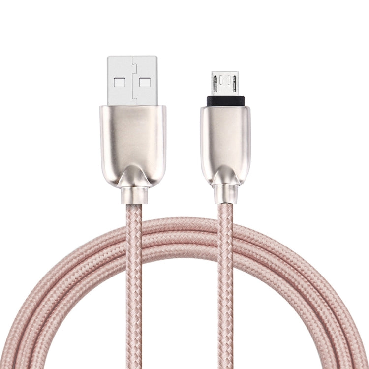 1M Woven Style Metal Head 108 Copper Cores Micro USB to USB Data Sync Charging Cable, For Samsung, HTC, Sony, Huawei, Xiaomi, Meizu and other Android Devices with Micro USB Port(Pink) by buy2fix