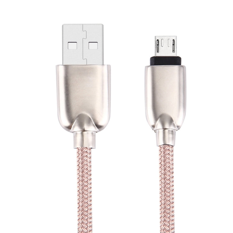 1M Woven Style Metal Head 108 Copper Cores Micro USB to USB Data Sync Charging Cable, For Samsung, HTC, Sony, Huawei, Xiaomi, Meizu and other Android Devices with Micro USB Port(Pink) by buy2fix