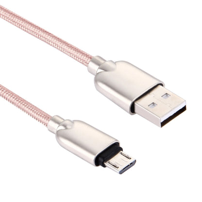 1M Woven Style Metal Head 108 Copper Cores Micro USB to USB Data Sync Charging Cable, For Samsung, HTC, Sony, Huawei, Xiaomi, Meizu and other Android Devices with Micro USB Port(Pink) by buy2fix