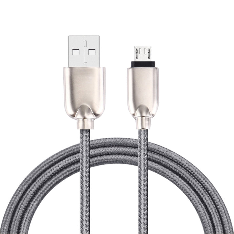 1M Woven Style Metal Head 108 Copper Cores Micro USB to USB Data Sync Charging Cable, For Samsung, HTC, Sony, Huawei, Xiaomi, Meizu and other Android Devices with Micro USB Port(Grey) by buy2fix