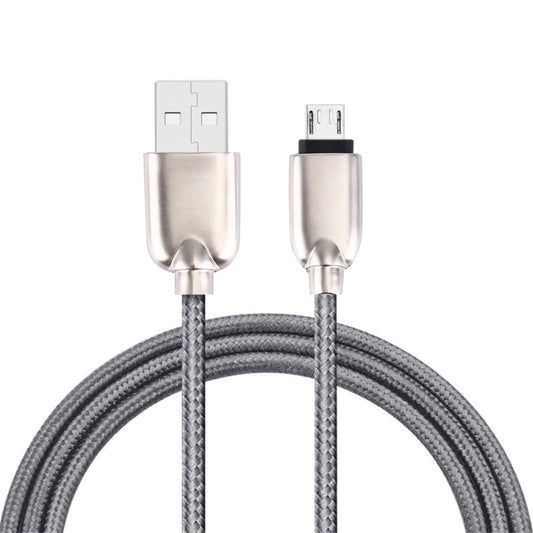 1M Woven Style Metal Head 108 Copper Cores Micro USB to USB Data Sync Charging Cable, For Samsung, HTC, Sony, Huawei, Xiaomi, Meizu and other Android Devices with Micro USB Port(Grey) by buy2fix