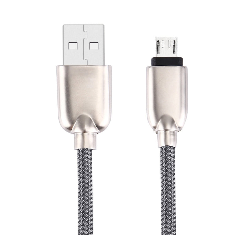 1M Woven Style Metal Head 108 Copper Cores Micro USB to USB Data Sync Charging Cable, For Samsung, HTC, Sony, Huawei, Xiaomi, Meizu and other Android Devices with Micro USB Port(Grey) by buy2fix