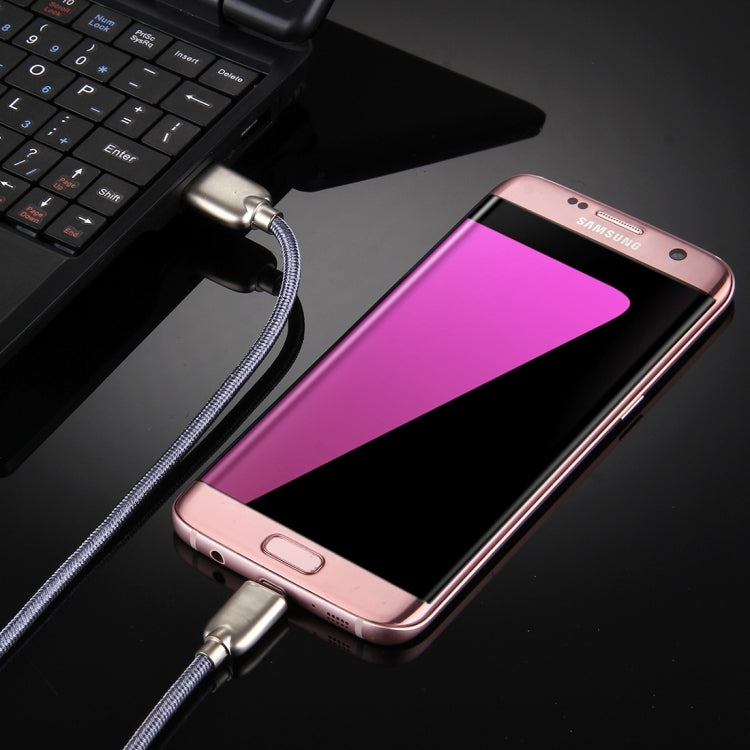 1M Woven Style Metal Head 108 Copper Cores Micro USB to USB Data Sync Charging Cable, For Samsung, HTC, Sony, Huawei, Xiaomi, Meizu and other Android Devices with Micro USB Port(Grey) by buy2fix