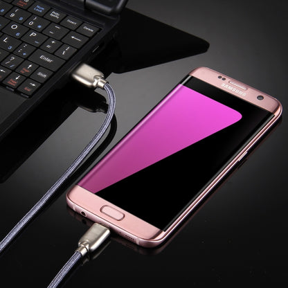 1M Woven Style Metal Head 108 Copper Cores Micro USB to USB Data Sync Charging Cable, For Samsung, HTC, Sony, Huawei, Xiaomi, Meizu and other Android Devices with Micro USB Port(Grey) by buy2fix